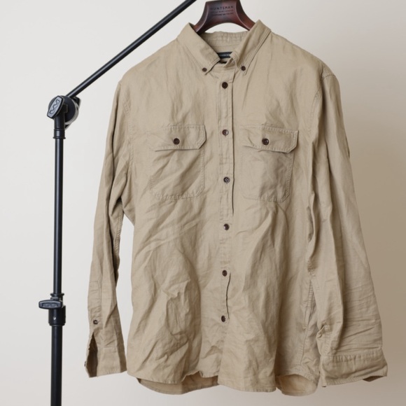 Tan Classic Safari Shirt Cotton - Picture 1 of 4